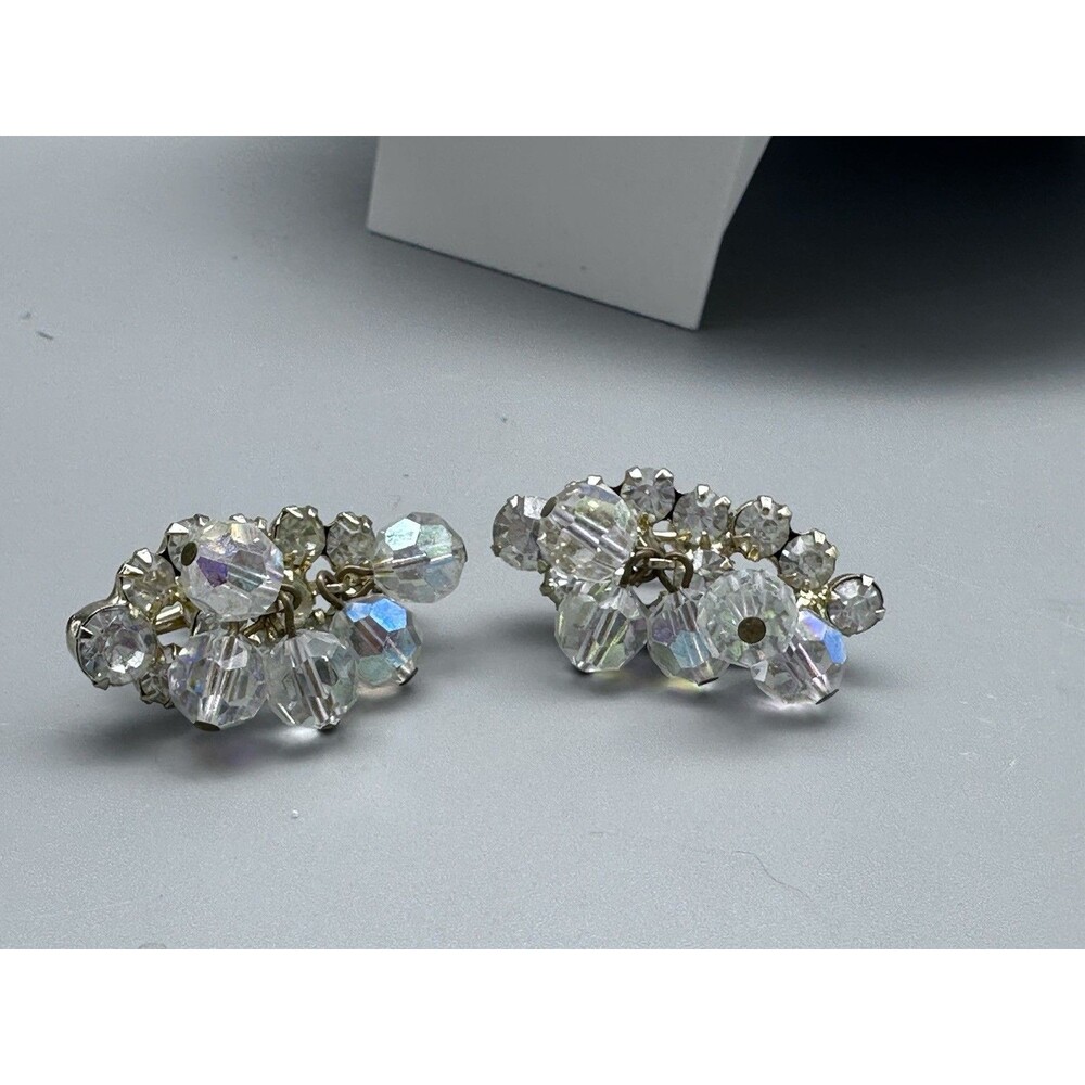 JULIANA D&E Earrings AB Crystal Bead Cha Cha Rhinestone W Modification - Picture 7 of 7